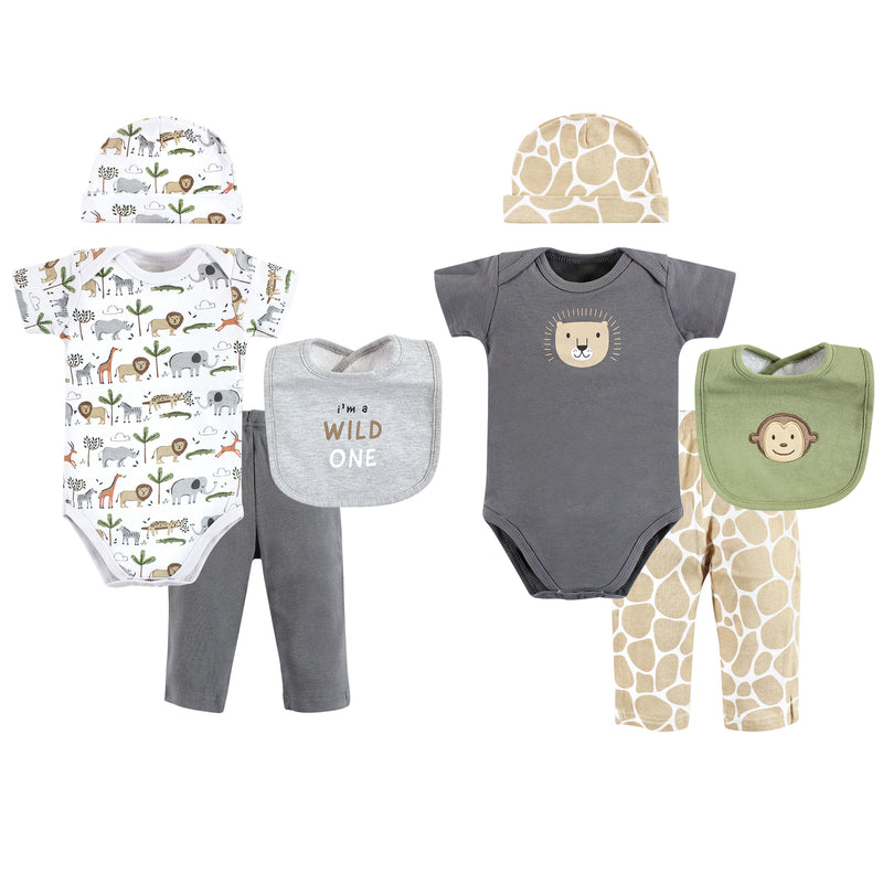 Hudson Baby Layette Boxed Giftset, Boy Safari