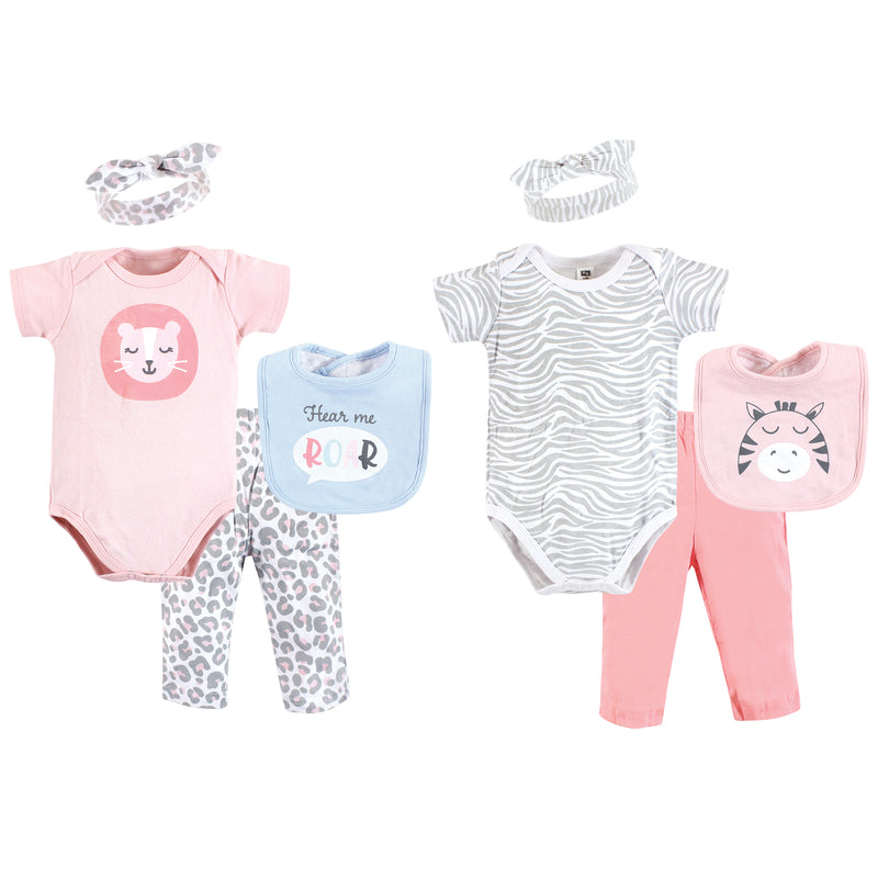 Hudson Baby Layette Boxed Giftset, Girl Safari