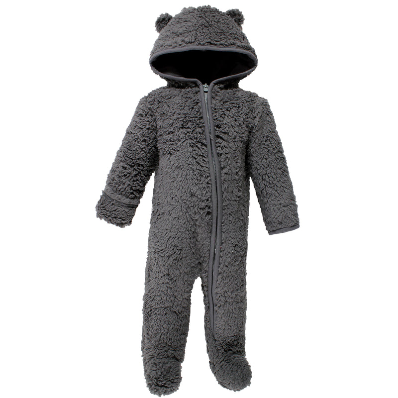 Hudson Baby Fleece Sleep and Play, Charcoal