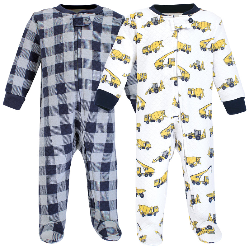 Hudson Baby Premium Quilted Zipper Sleep and Play, Construction