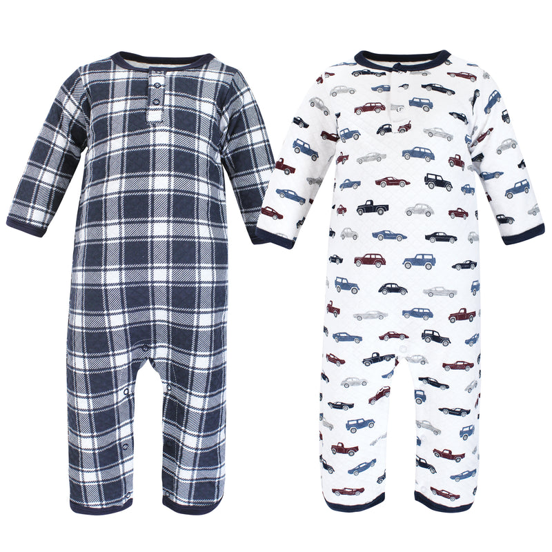 Hudson Baby Premium Quilted Coveralls, Cars