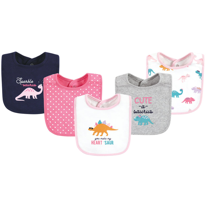 Hudson Baby Cotton Bibs, Cute-A-Saurus