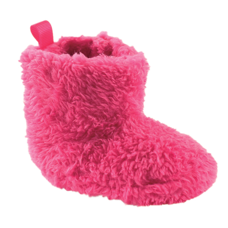 Luvable Friends Crib Shoes, Pink Sherpa