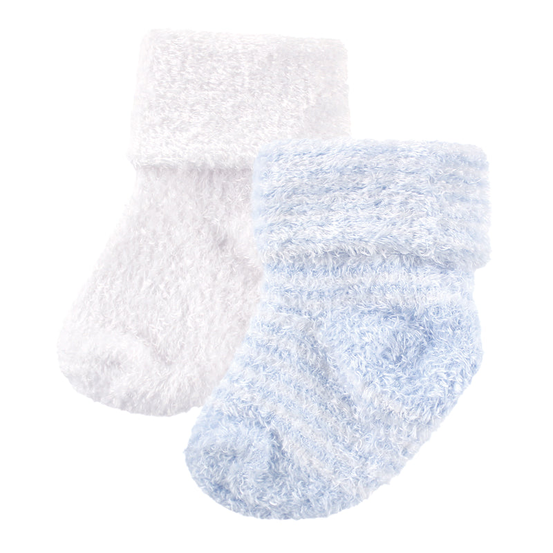 Luvable Friends Chenille Socks, Blue