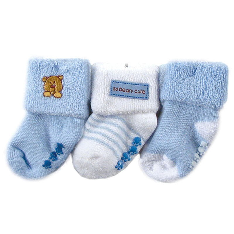 Luvable Friends Socks Set, Blue Bear