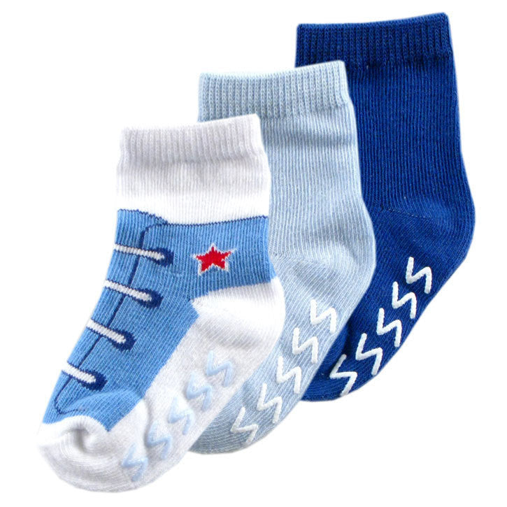 Luvable Friends Socks Set, Blue Shoelace