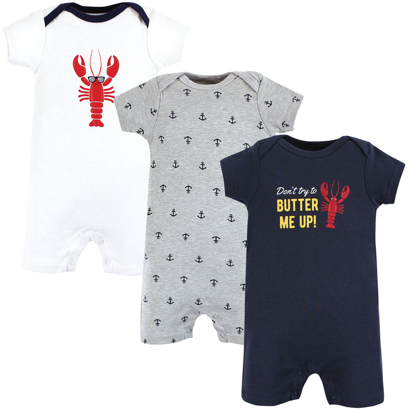 Hudson Baby Cotton Rompers, Butter Me Up Lobster