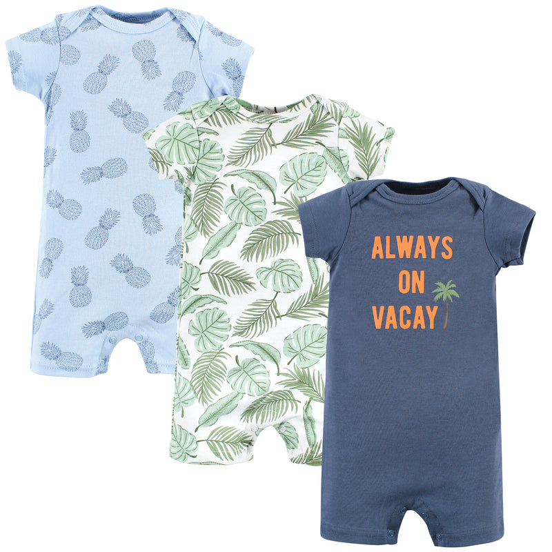 Hudson Baby Cotton Rompers, Vacay