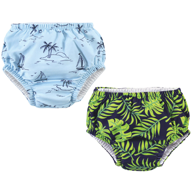 Hudson Baby Swim Diapers, Tropical Leaves