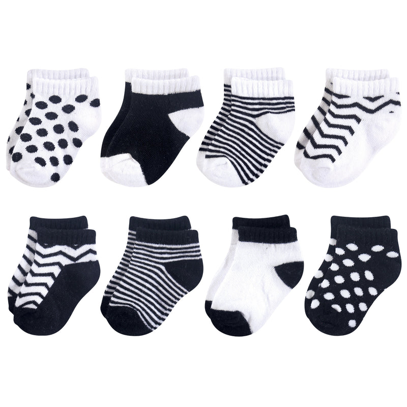 Luvable Friends Fun Essential Socks, Black White