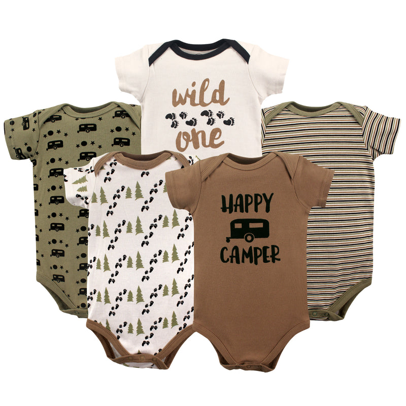 Luvable Friends Cotton Bodysuits, Happy Camper