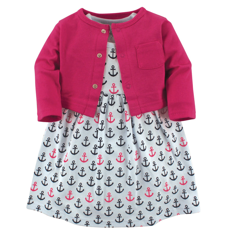 Luvable Friends Dress and Cardigan, Anchors