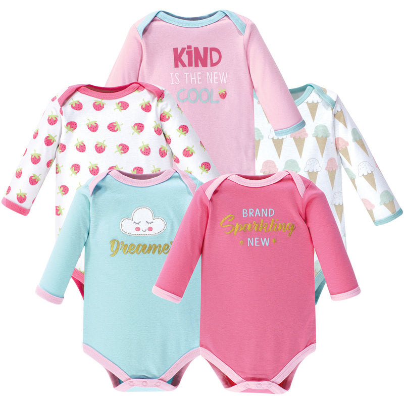 Luvable Friends Cotton Long-Sleeve Bodysuits, Dreamer