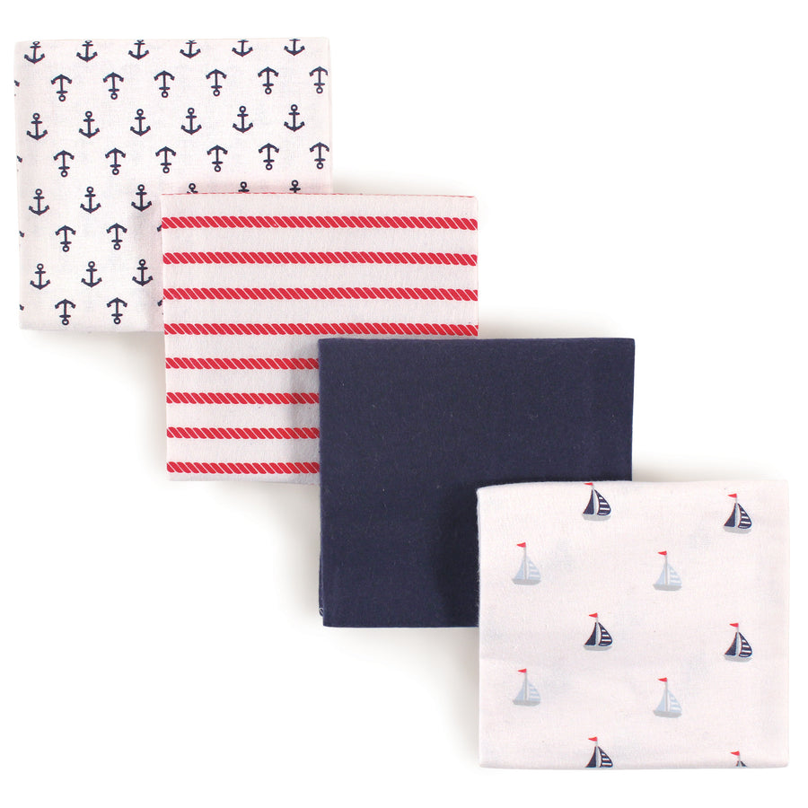Hudson Baby Unisex Flannel Receiving Blankets - 4-Pack, 30x30 Inches, 100% Cotton - View #9