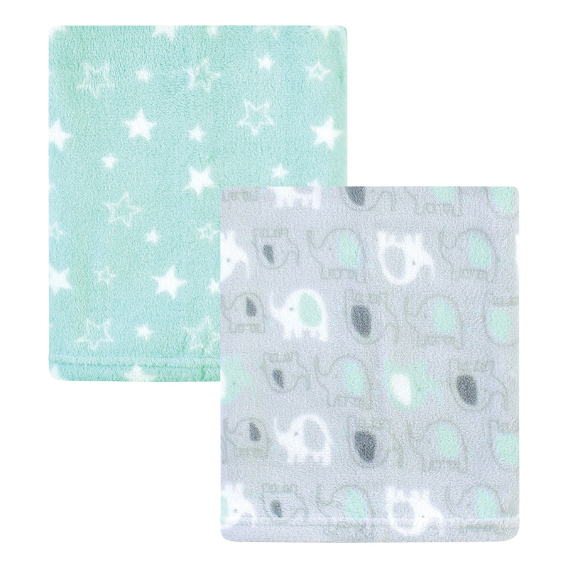 Luvable Friends Coral Fleece Blanket, Basic Elephant