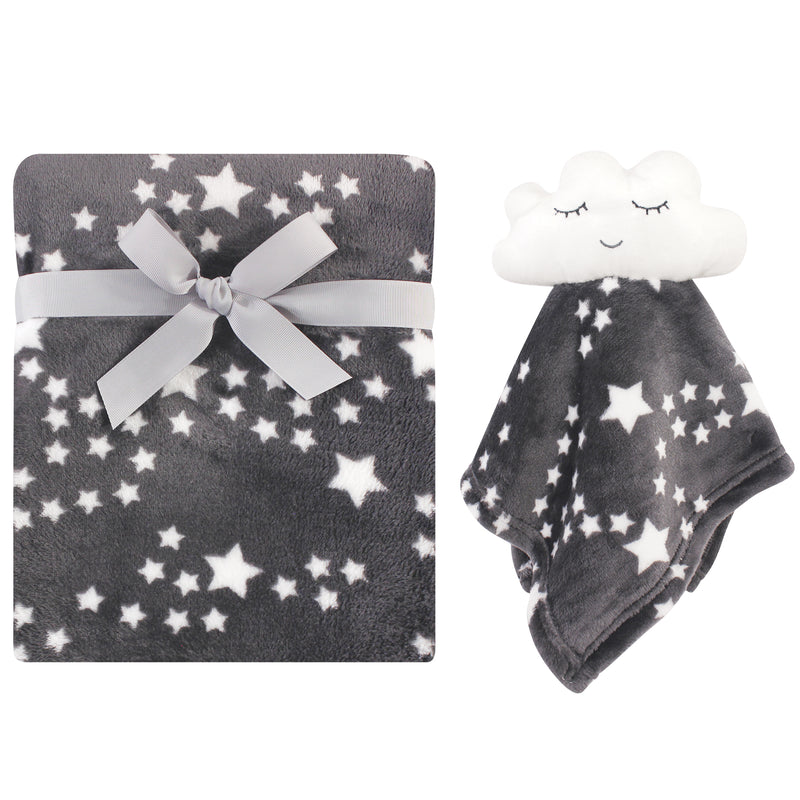 Luvable Friends Plush Blanket and Security Blanket, Night Sky