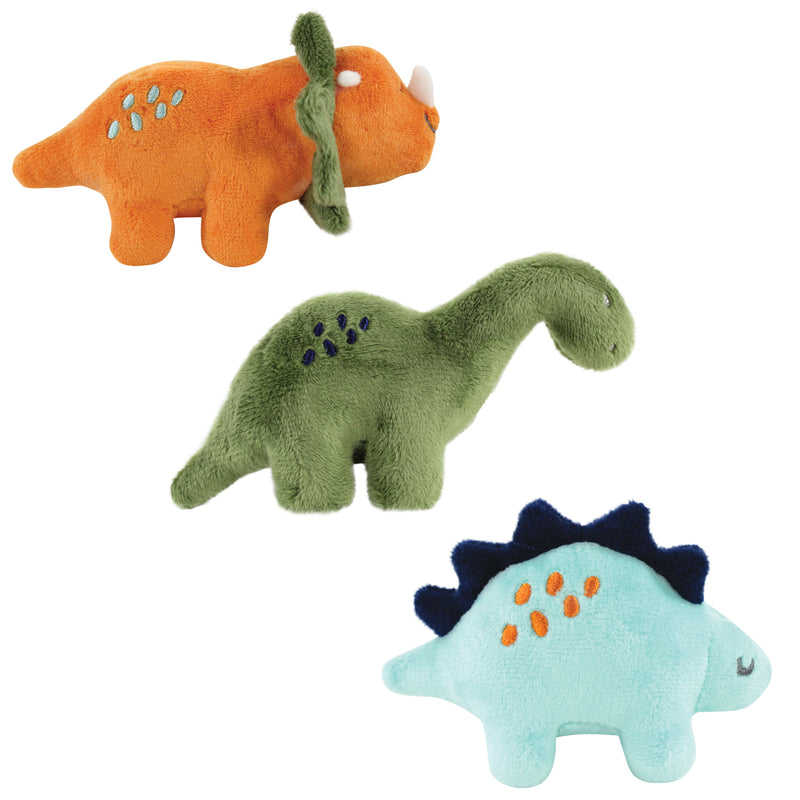 Luvable Friends Squeaky Plush Dog Toy with Rope, Dinosaurs