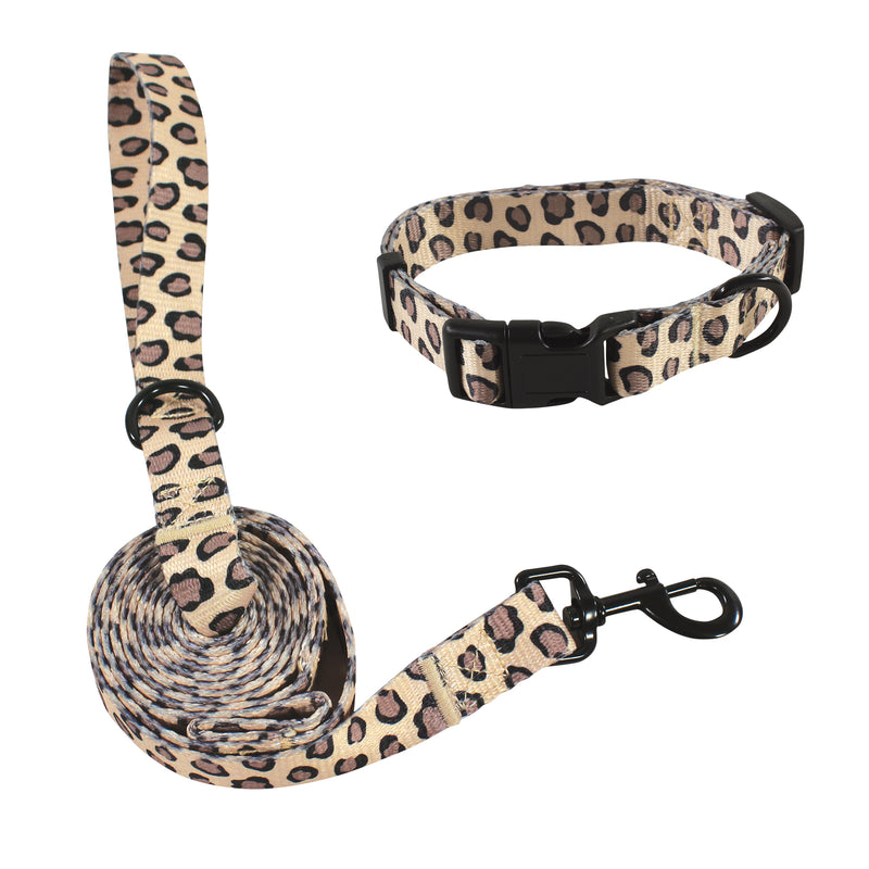 Luvable Friends Pet Collar and Leash Set, Leopard