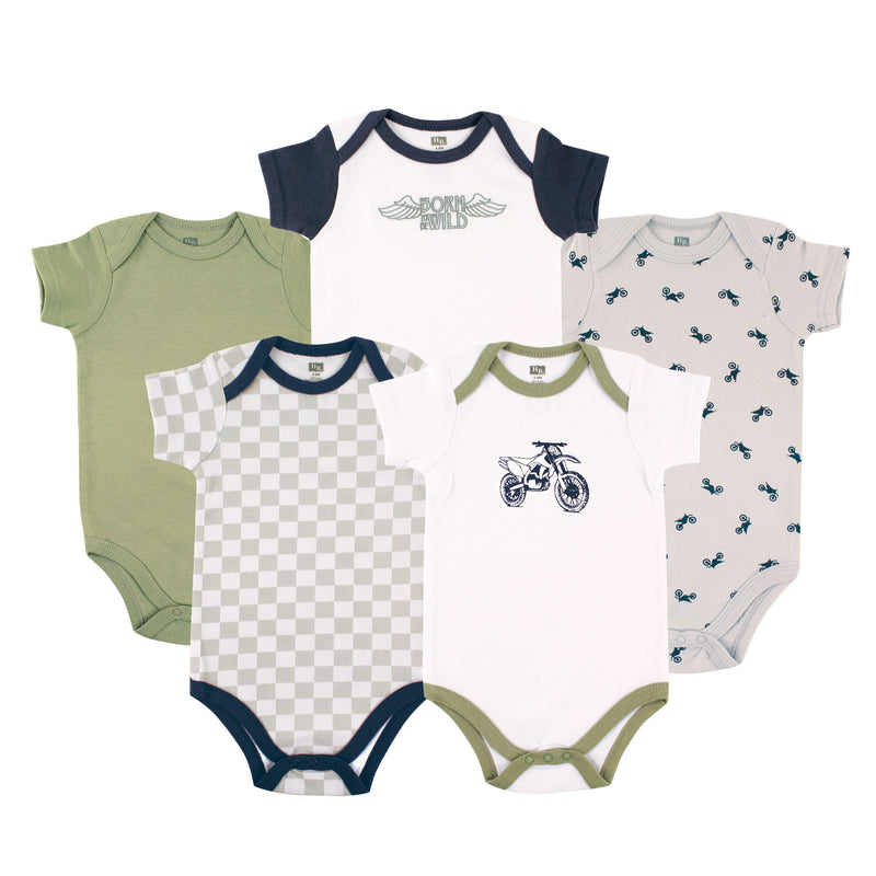 Hudson Baby Cotton Bodysuits, Dirt Bike