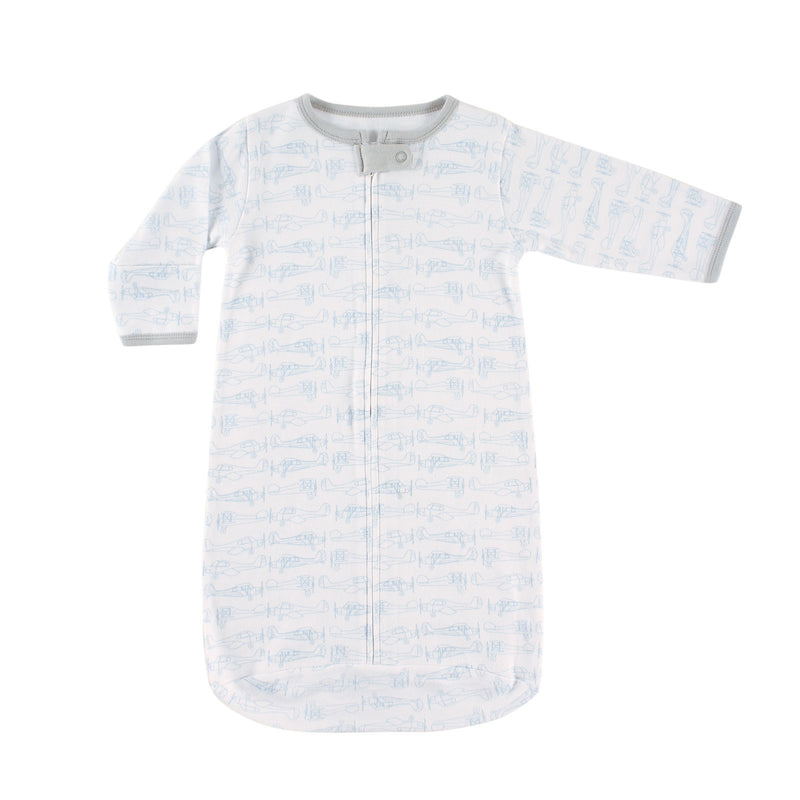 Hudson Baby Cotton Long-Sleeve Wearable Sleeping Bag, Sack, Blanket, Airplane