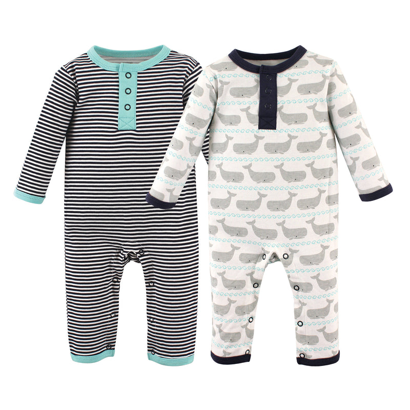 Hudson Baby Cotton Coveralls, Whale
