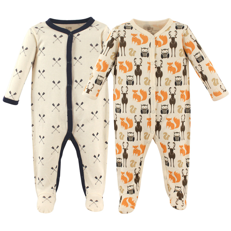 Hudson Baby Cotton Sleep and Play, Cream Forest