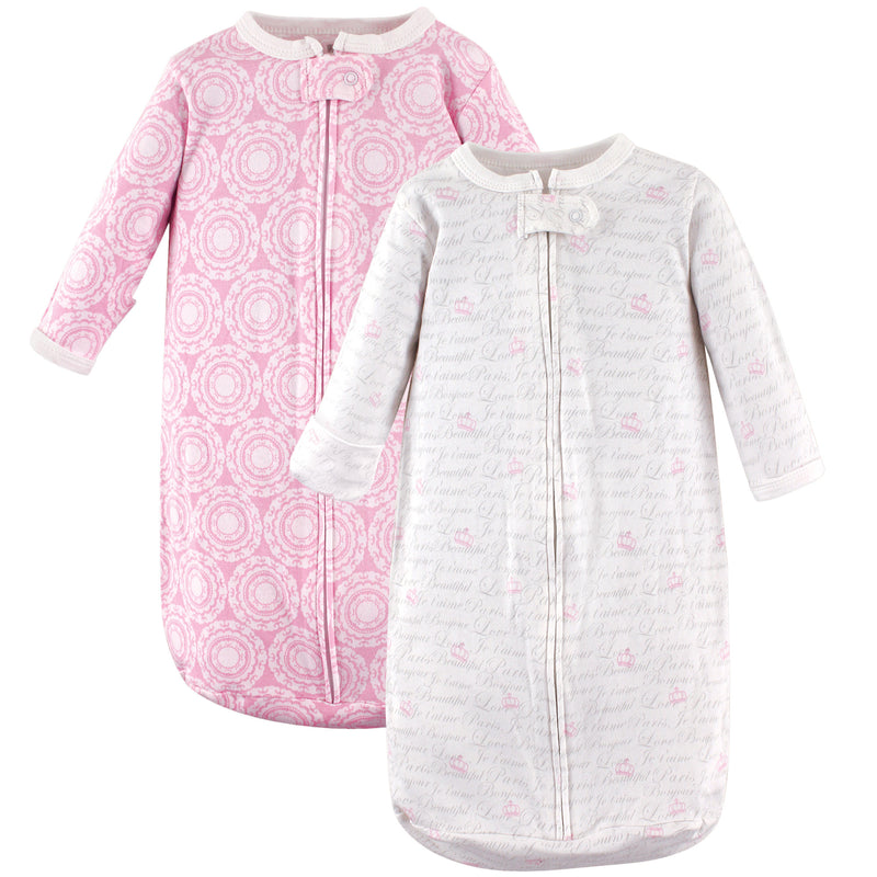 Hudson Baby Cotton Long-Sleeve Wearable Sleeping Bag, Sack, Blanket, Script