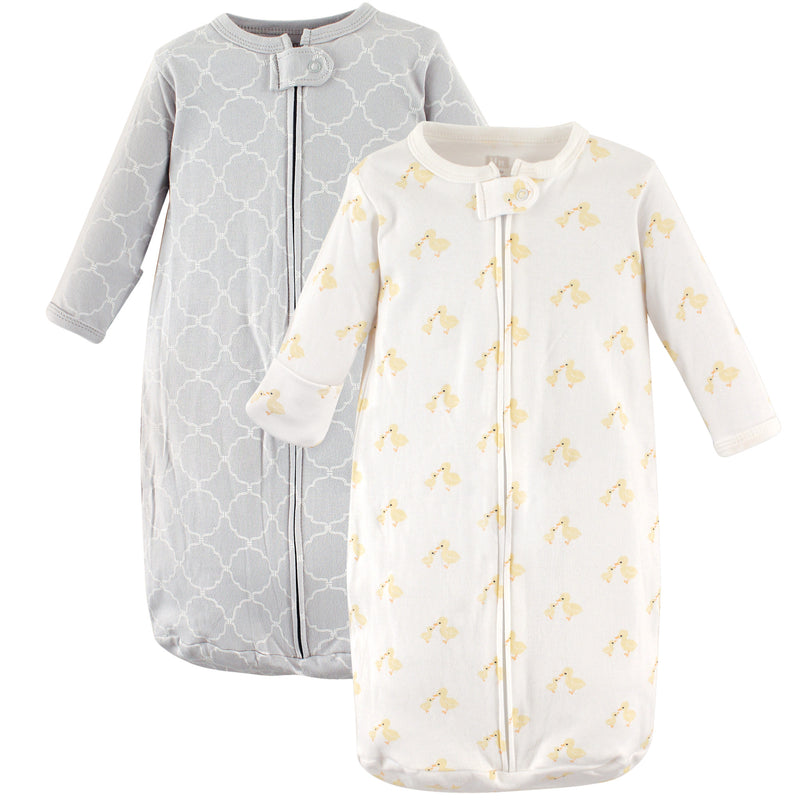 Hudson Baby Cotton Long-Sleeve Wearable Sleeping Bag, Sack, Blanket, Duck