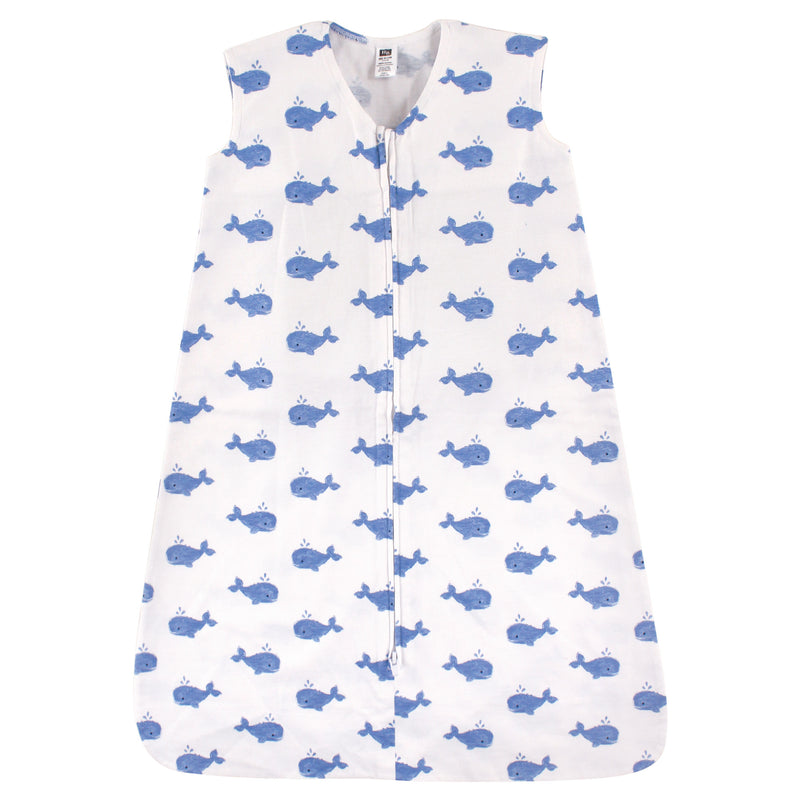 Hudson Baby Cotton Sleeveless Wearable Sleeping Bag, Sack, Blanket, Whale