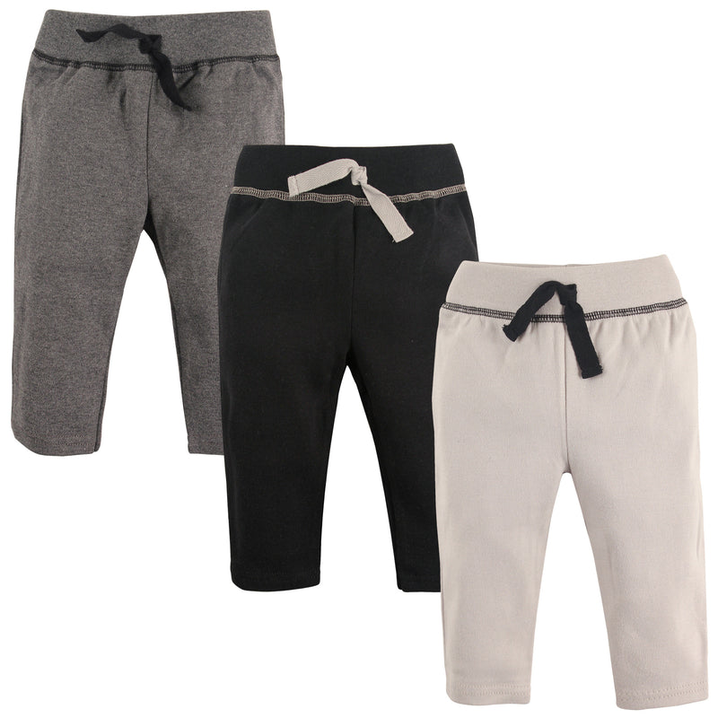 Hudson Baby Cotton Pants and Leggings, Black Gray