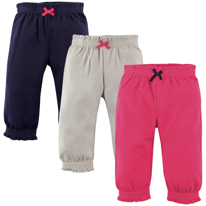 Hudson Baby Cotton Pants and Leggings, Pink, Gray Navy