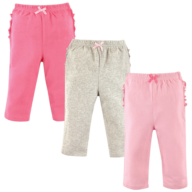 Hudson Baby Cotton Pants and Leggings, Pink Gray