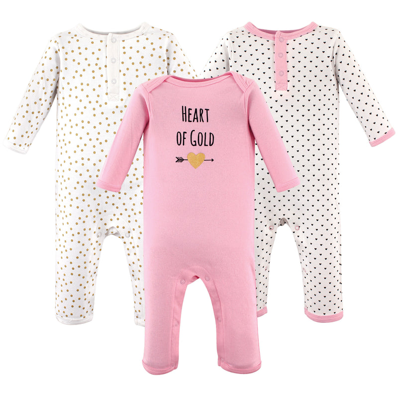Hudson Baby Cotton Coveralls, Heart