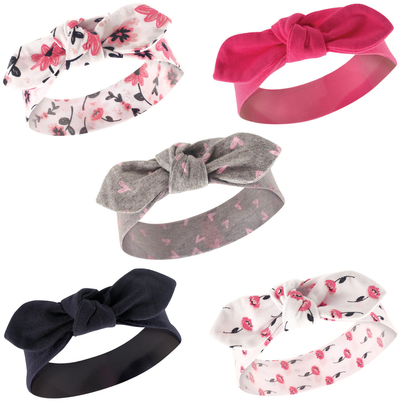 Hudson Baby Cotton and Synthetic Headbands, Botanical