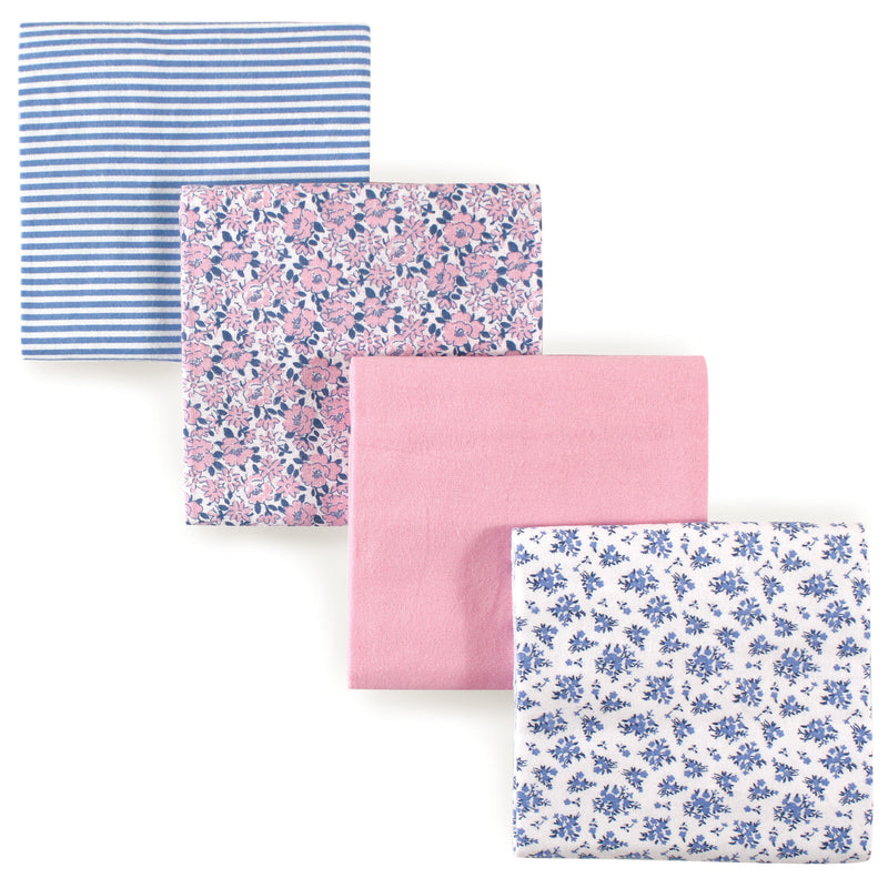 Hudson Baby Cotton Flannel Receiving Blankets, Classic Floral