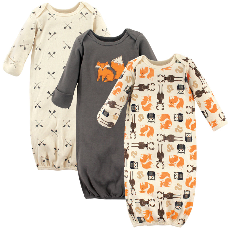 Hudson Baby Cotton Gowns, Forest
