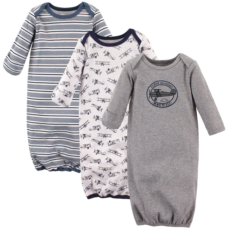 Hudson Baby Cotton Gowns, Aviation
