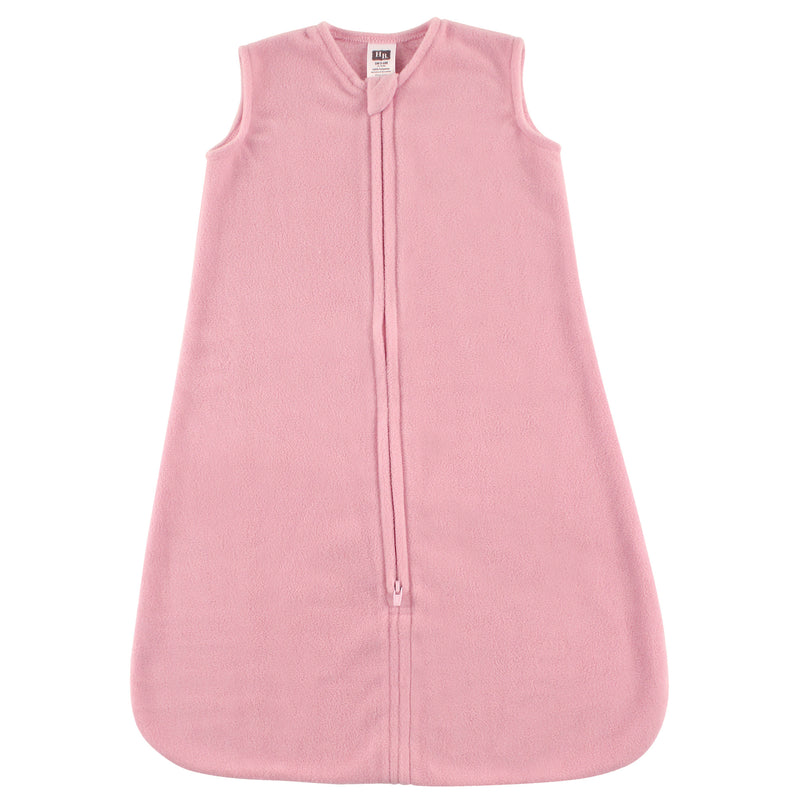 Hudson Baby Plush Sleeping Bag, Sack, Blanket, Solid Light Pink Fleece