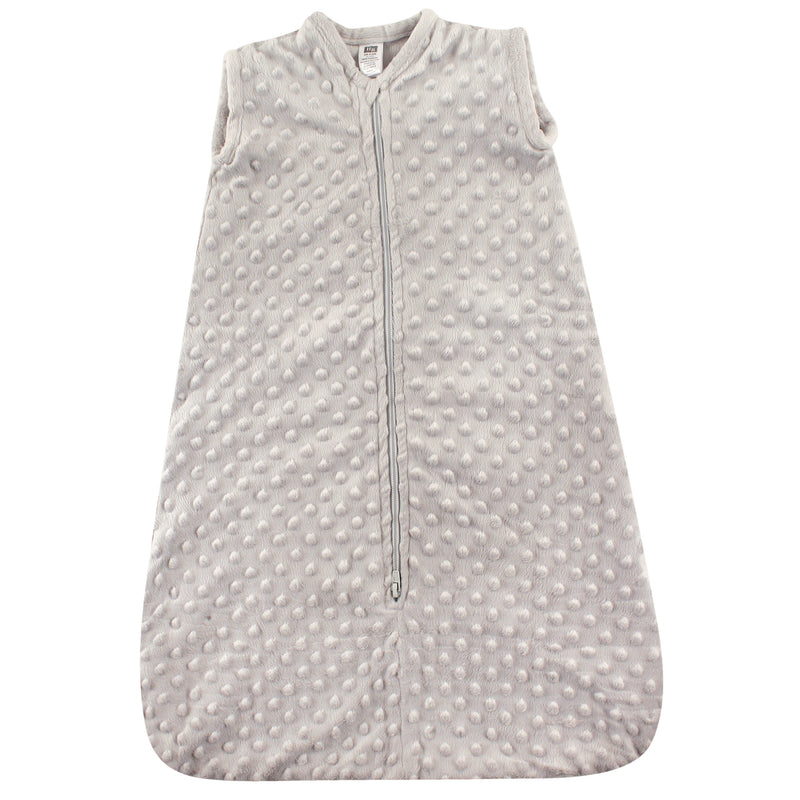 Hudson Baby Plush Sleeping Bag, Sack, Blanket, Light Gray Dot Mink