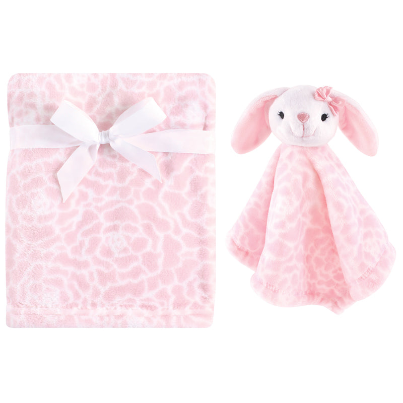 Hudson Baby Plush Blanket with Security Blanket, Bunny