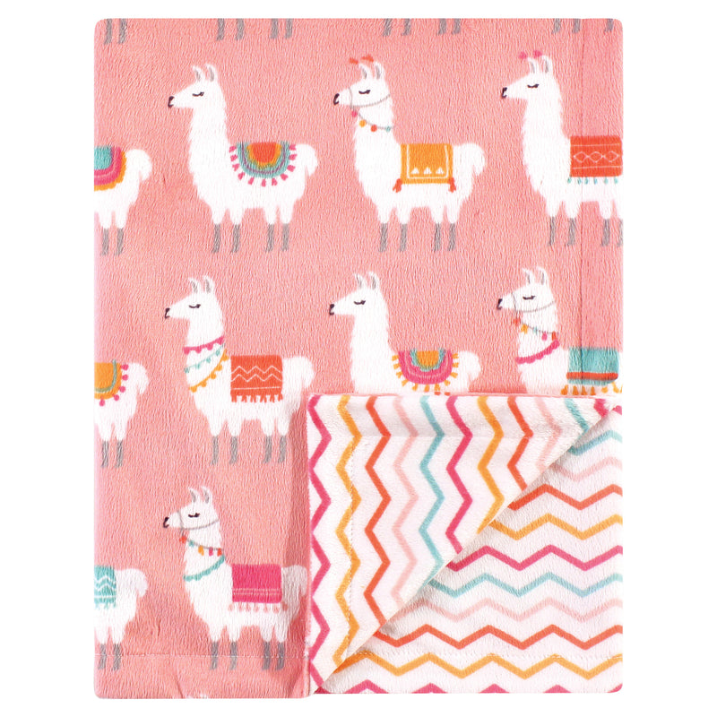 Hudson Baby Plush Mink Blanket, Llama