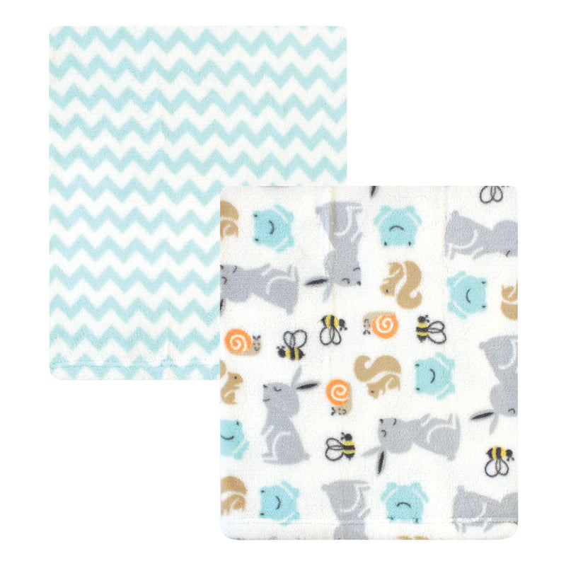 Hudson Baby Silky Plush Blanket, Neutral Bunny