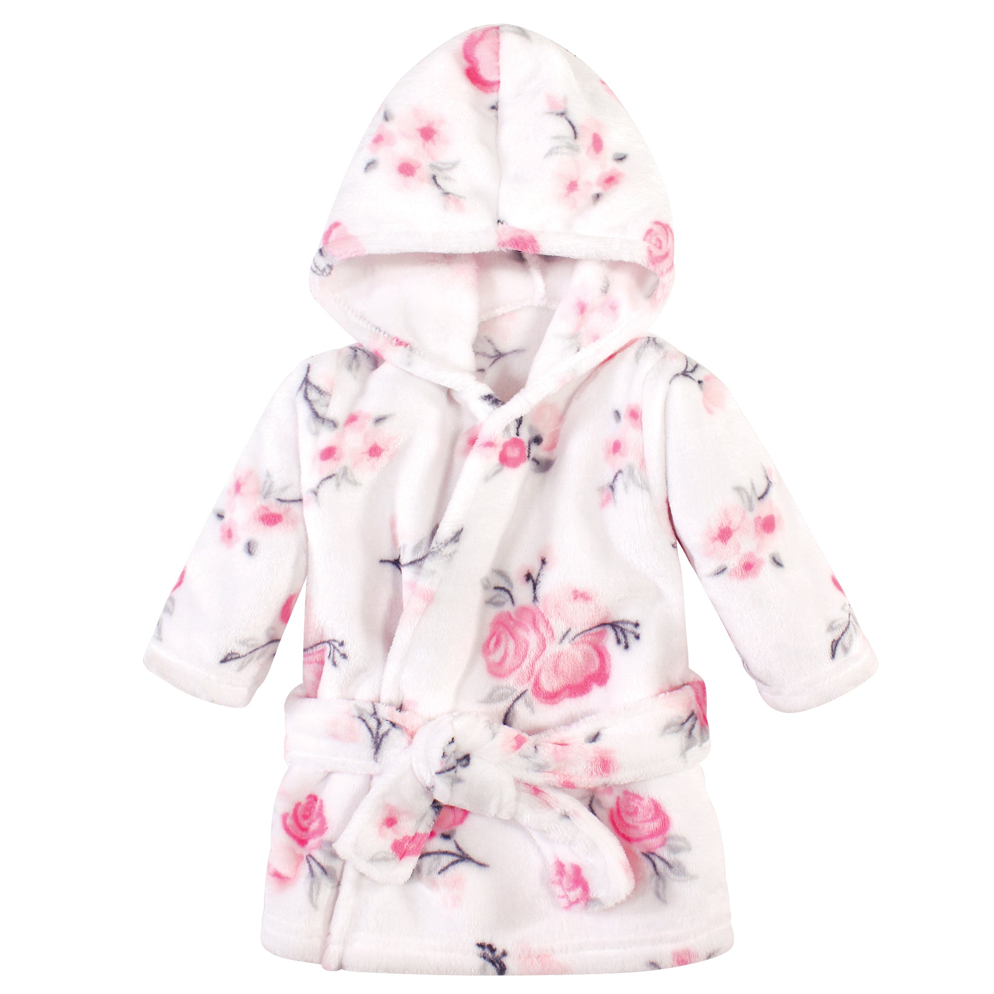 Hudson Baby Plush Animal Face Bathrobe, Pink Floral – BabyVision Inc.
