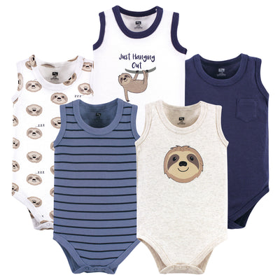 Hudson Baby Cotton Sleeveless Bodysuits, Sloth