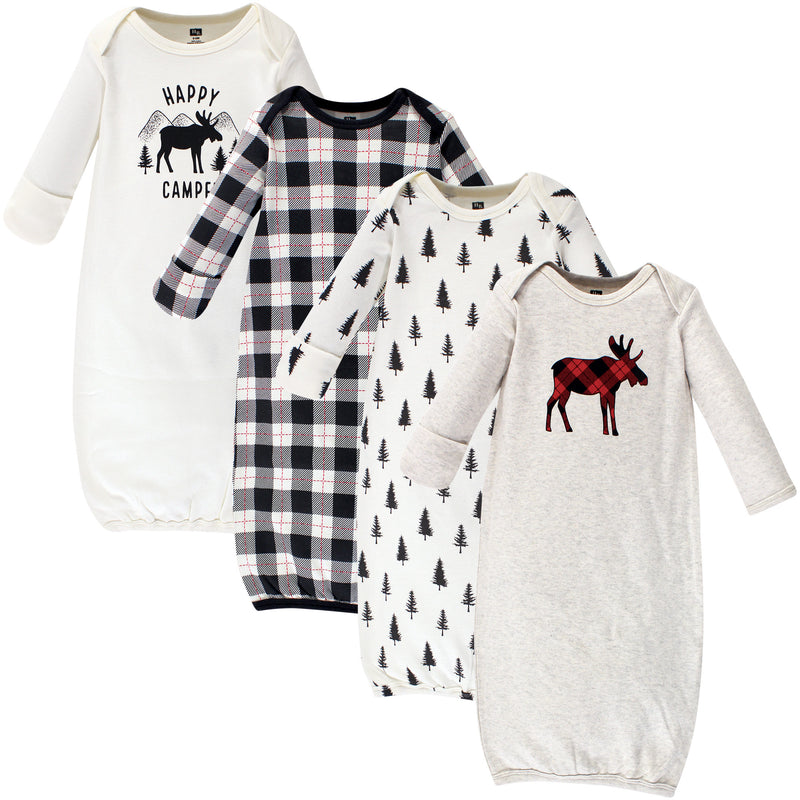 Hudson Baby Cotton Gowns, Moose