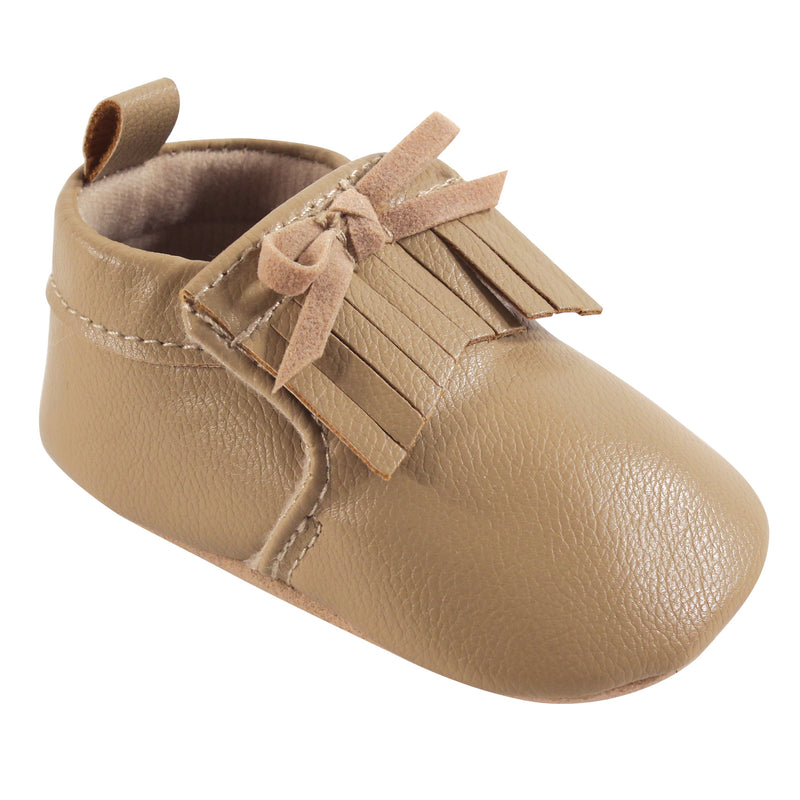 Hudson Baby Moccasin Shoes, Tan Moccasin