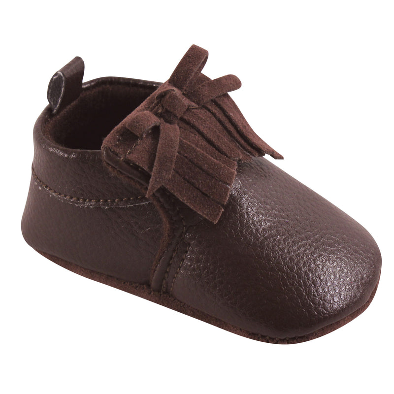 Hudson Baby Moccasin Shoes, Brown Moccasin