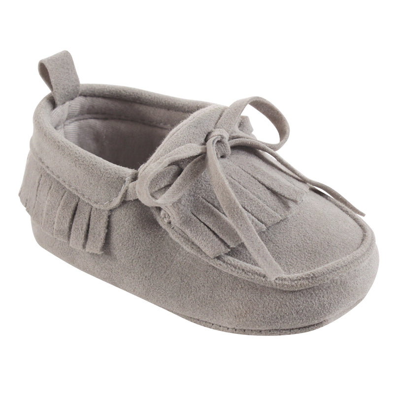 Hudson Baby Moccasin Shoes, Gray