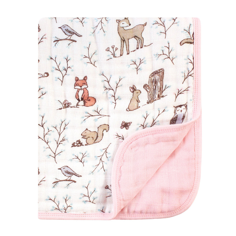 Hudson Baby Muslin Tranquility Quilt Blanket, Enchanted Forest