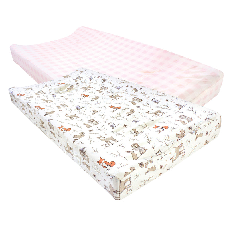 Hudson Baby Cotton Changing Pad Cover, Enchanted Forest